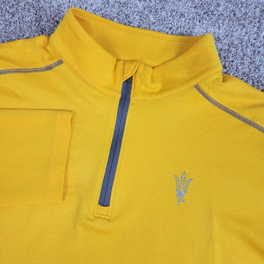 Under Armour ASU Sun Devils Mens 2XL Yellow Performance Stretch Quarter Zip